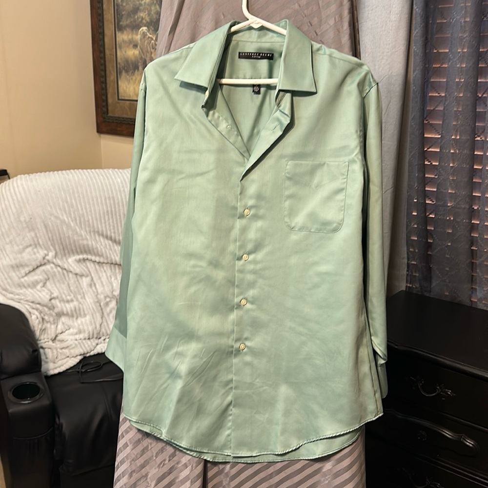 Geoffrey Beene  men’s long sleeve Dress shirt L  neck size 16
